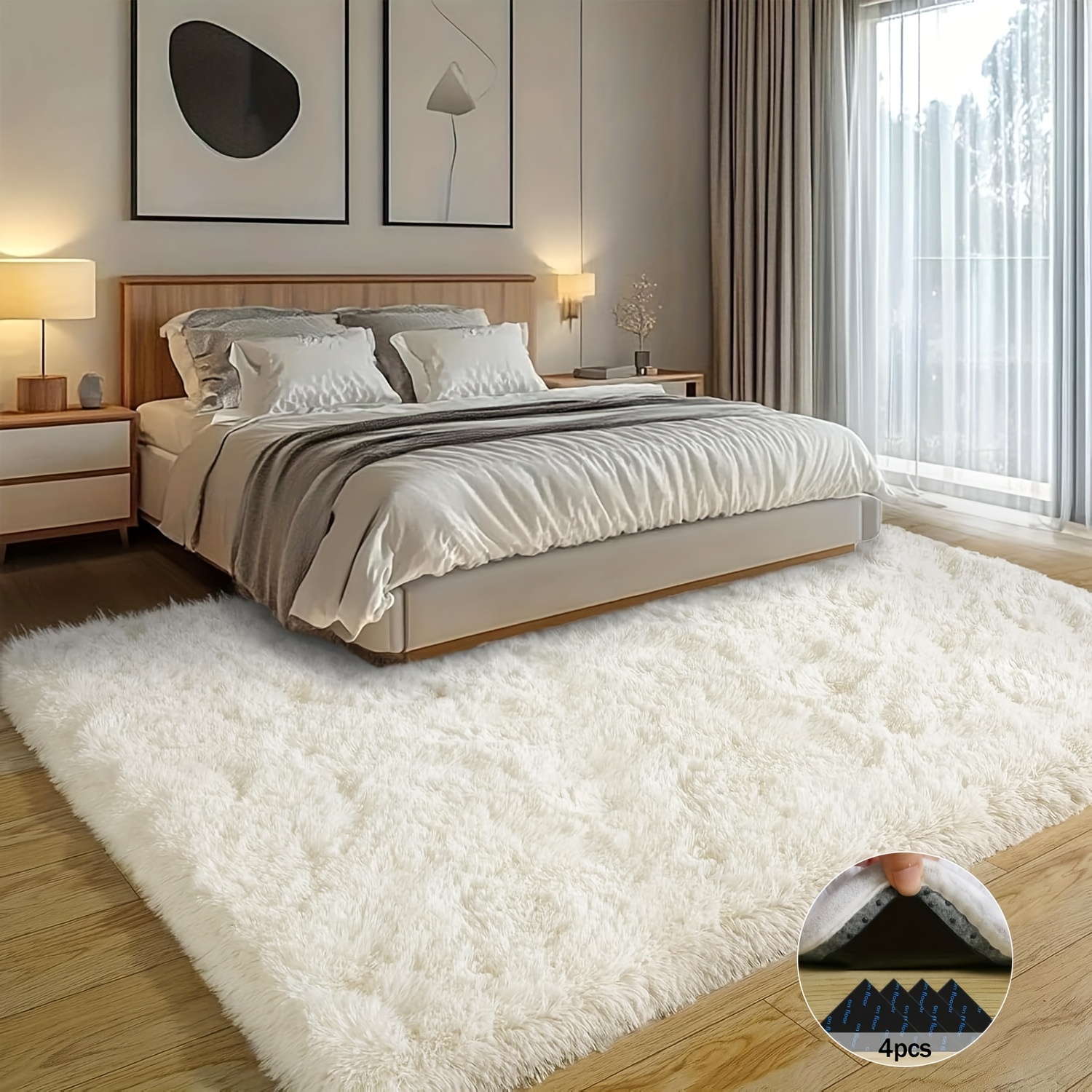 Off-White Soft Shaggy Non-Slip - Baby Nursery Rug incelemesi ve fiyatı