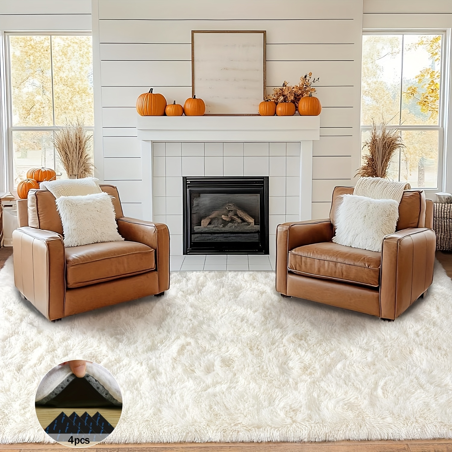 Off-White Soft Shaggy Non-Slip - Baby Nursery Rug incelemesi ve fiyatı
