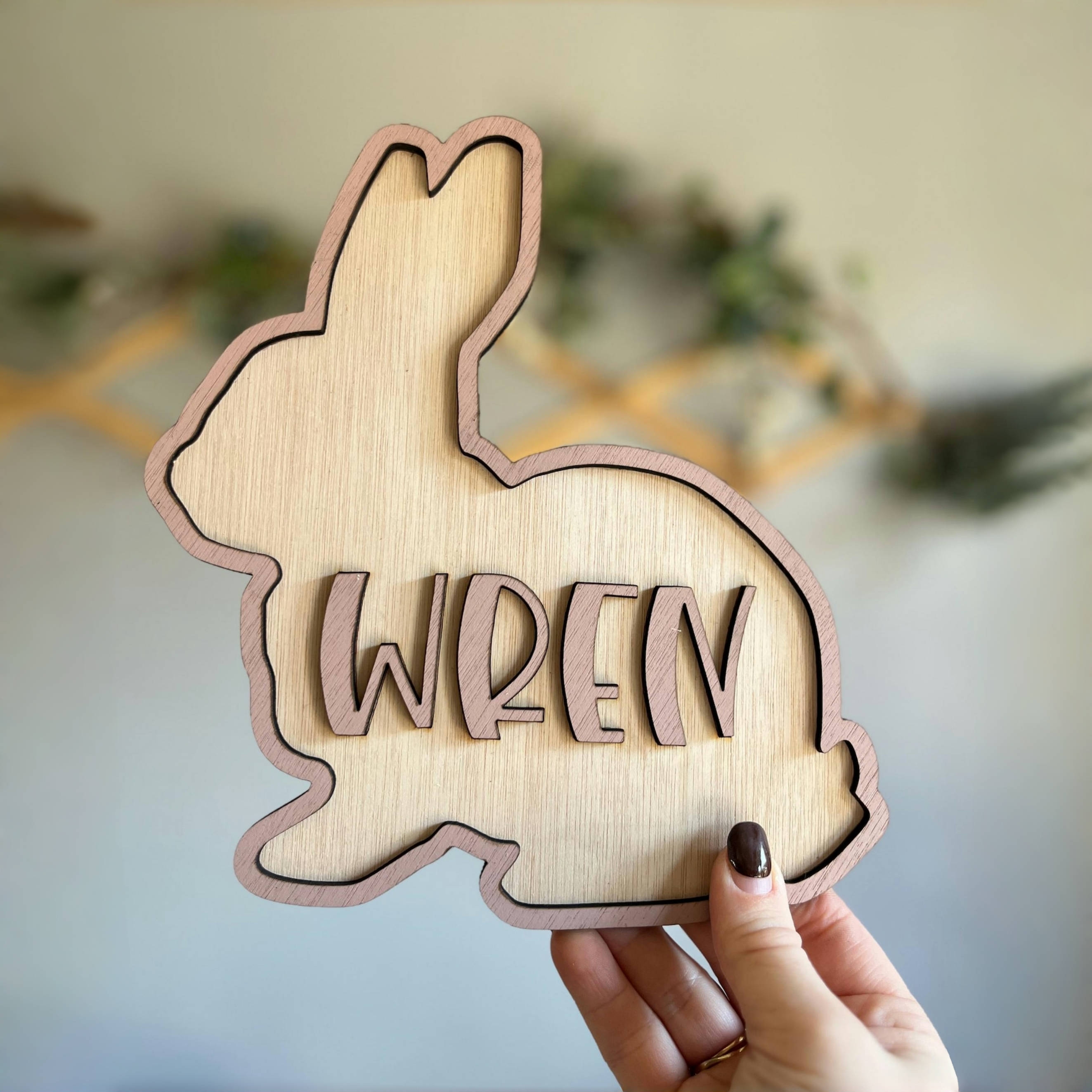 Personalized Bunny Name Wooden - Baby Nursery Wall Decor incelemesi ve fiyatı
