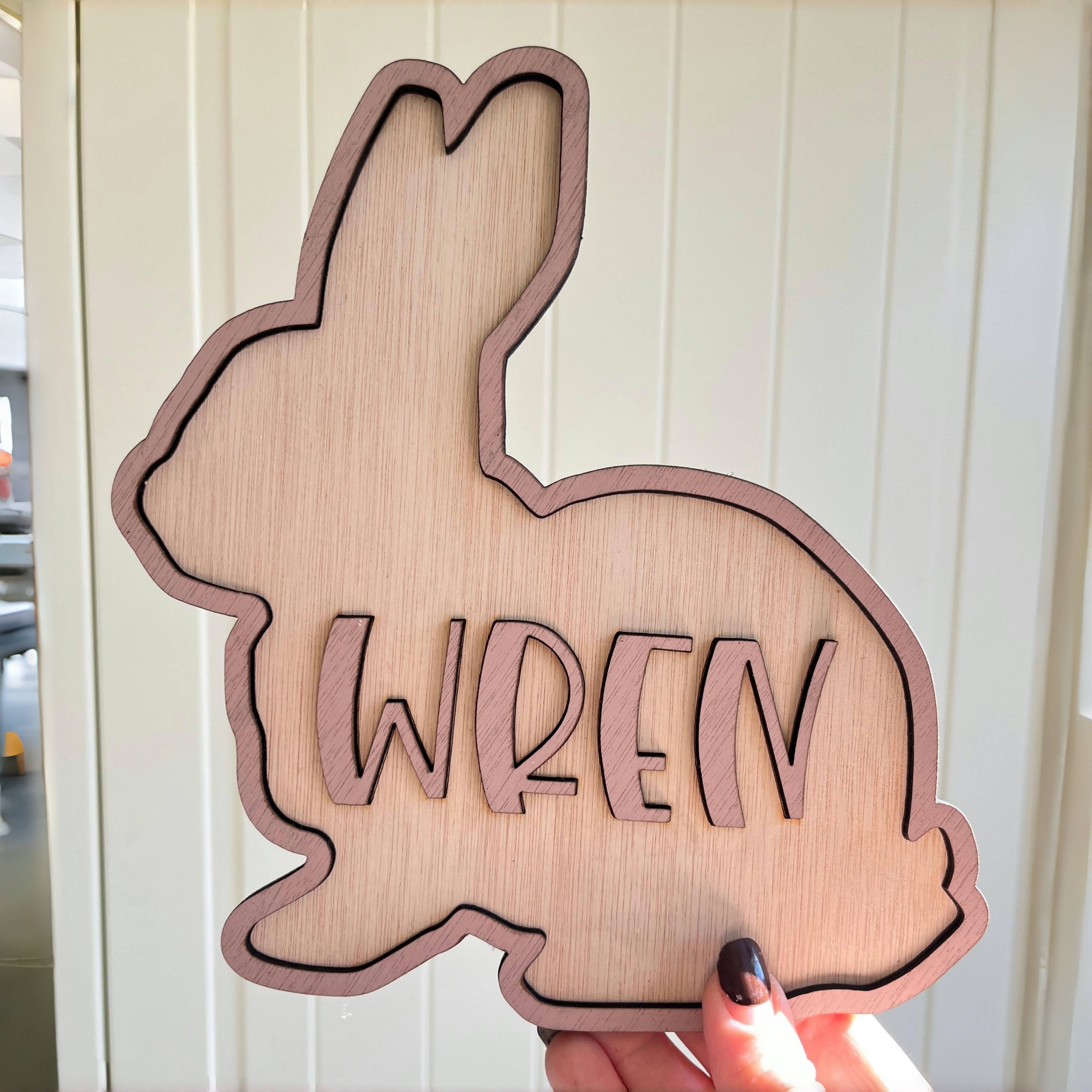 Personalized Bunny Name Wooden - Baby Nursery Wall Decor incelemesi ve fiyatı