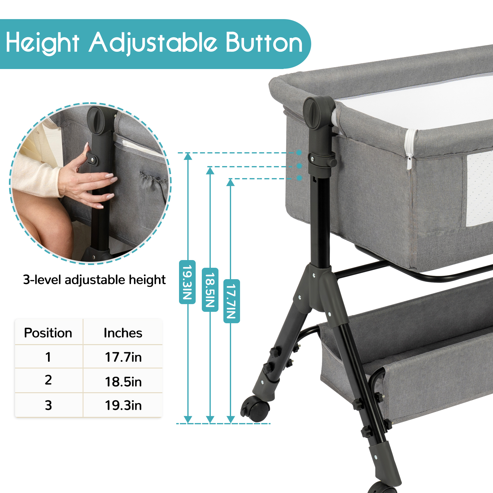3 in 1 Baby Bassinet Bedside S - Baby Nursery Hamper incelemesi ve fiyatı