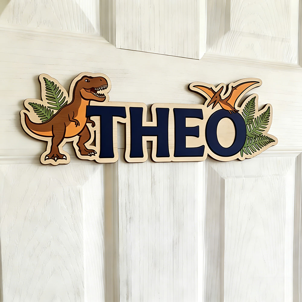 Personalized Dinosaur Name Sig - Baby Nursery Name incelemesi ve fiyatı