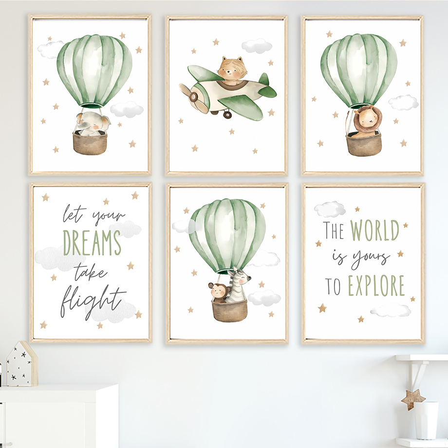 Boho  Tiger Lion Aircraft Hot  - Baby Nursery Quotes incelemesi ve fiyatı