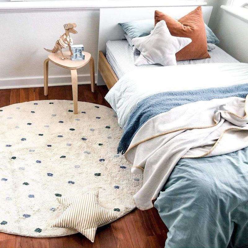 Dot Fluffy Carpet Living Room  - Baby Nursery Rug incelemesi ve fiyatı