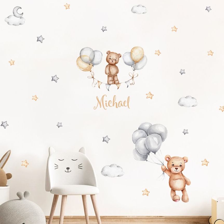 Custom Baby Name Bear Balloons - Baby Nursery Needs incelemesi ve fiyatı