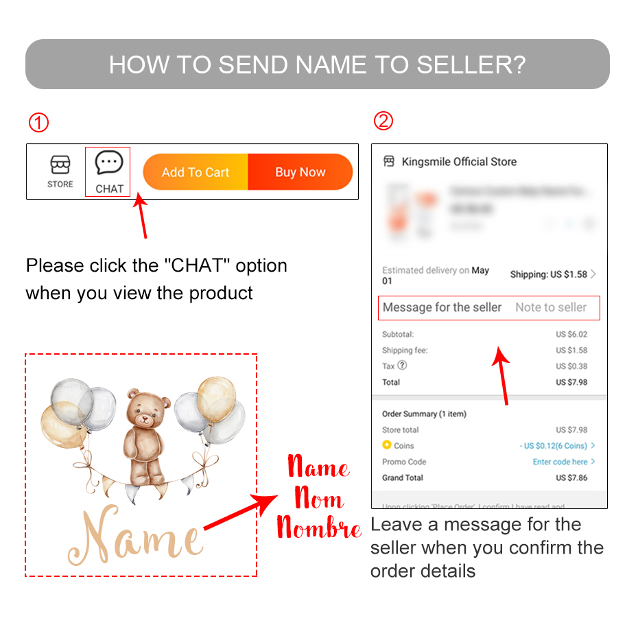 Custom Baby Name Bear Balloons - Baby Nursery Needs incelemesi ve fiyatı