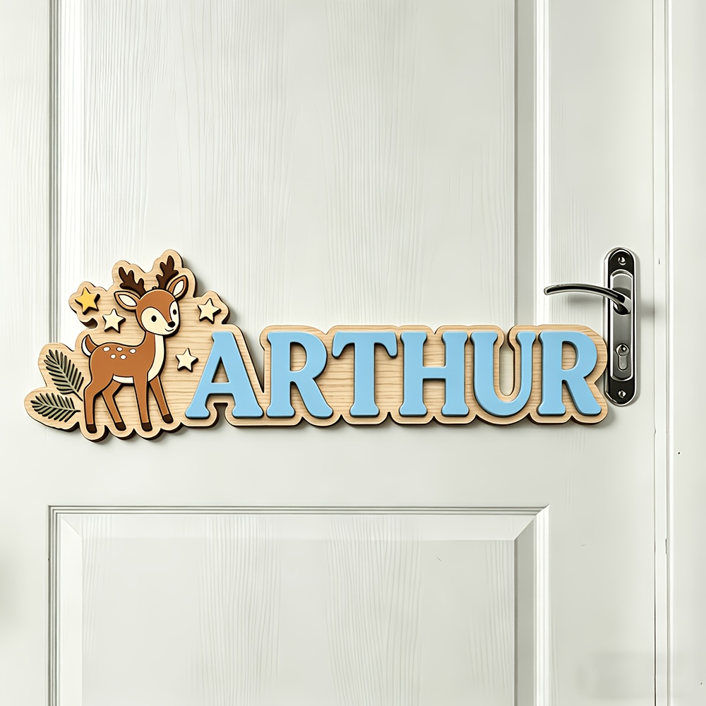 Custom Deer & Star Wooden Name - Baby Nursery Name incelemesi ve fiyatı