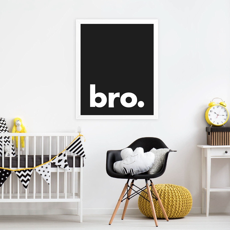 Bro. Print Minimalist Typograp - Baby Nursery Quotes incelemesi ve fiyatı