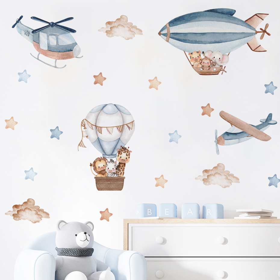 Watercolor Animals Hot Air Bal - Baby Nursery Needs incelemesi ve fiyatı