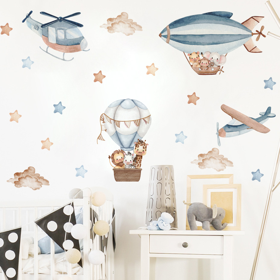 Watercolor Animals Hot Air Bal - Baby Nursery Needs incelemesi ve fiyatı
