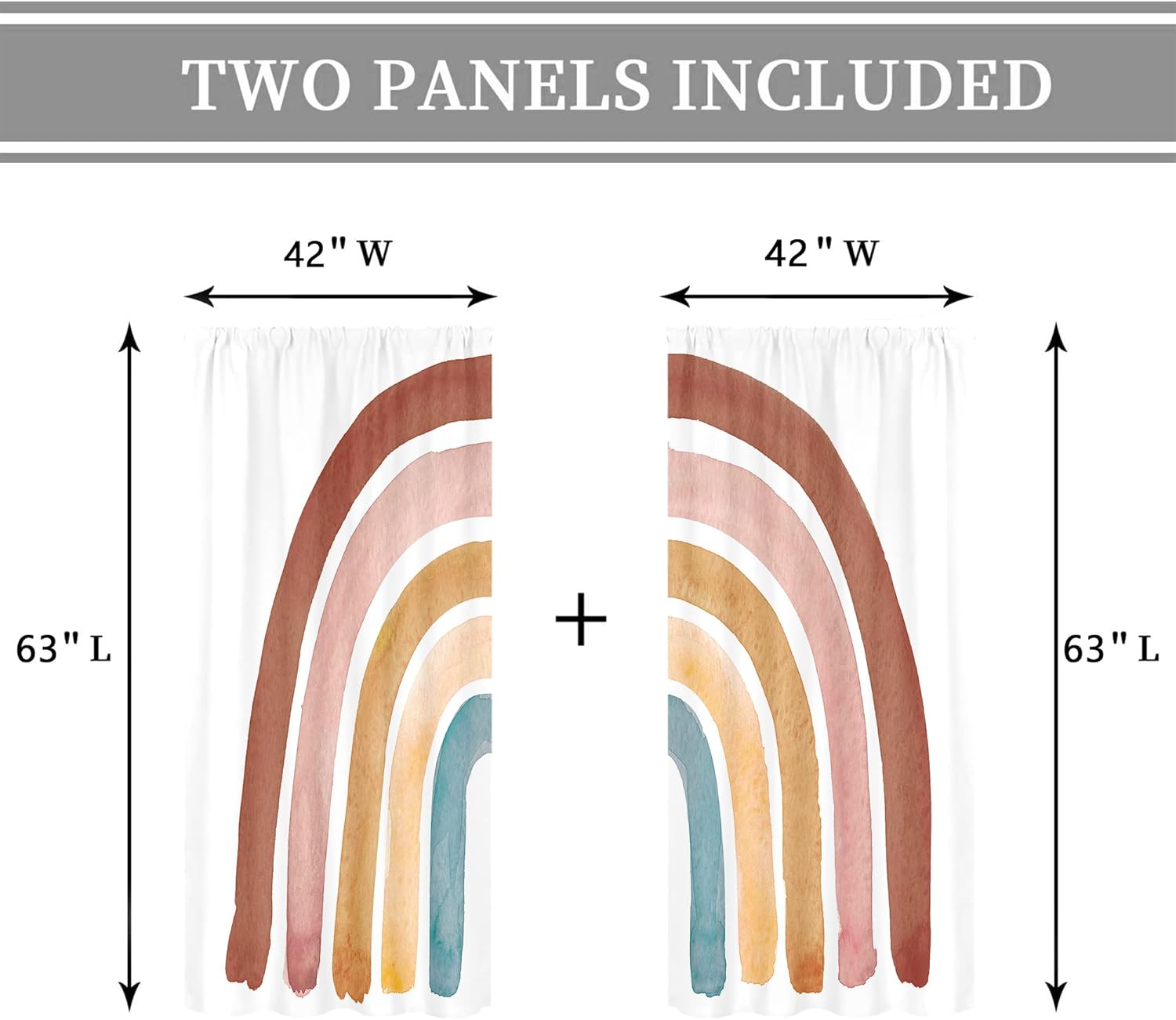 Kids Boho Rainbow Curtains for - Baby Nursery Vintage Decor incelemesi ve fiyatı