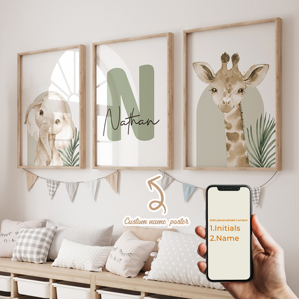 3pcs Personalized Custom Name  - Baby Nursery Wall Decor incelemesi ve fiyatı