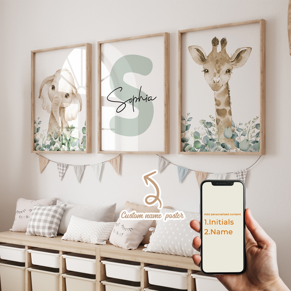 3pcs Personalized Custom Name  - Baby Nursery Wall Decor incelemesi ve fiyatı