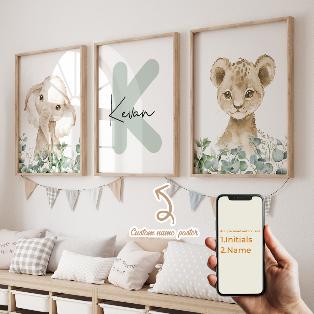 3pcs Personalized Custom Name  - Baby Nursery Wall Decor incelemesi ve fiyatı