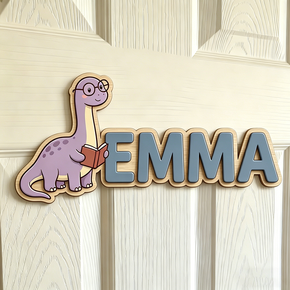 Whimsical Nerdy Dinosaur Custo - Baby Nursery Name incelemesi ve fiyatı