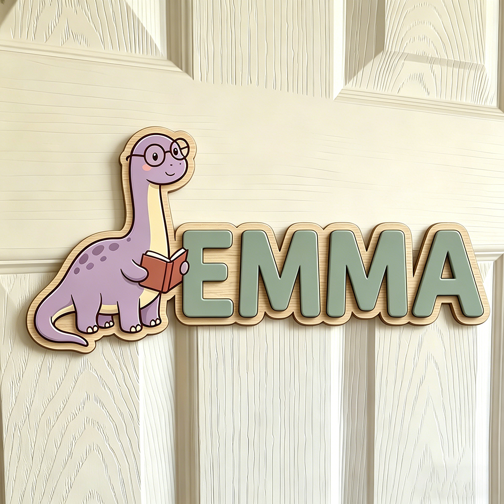 Whimsical Nerdy Dinosaur Custo - Baby Nursery Name incelemesi ve fiyatı
