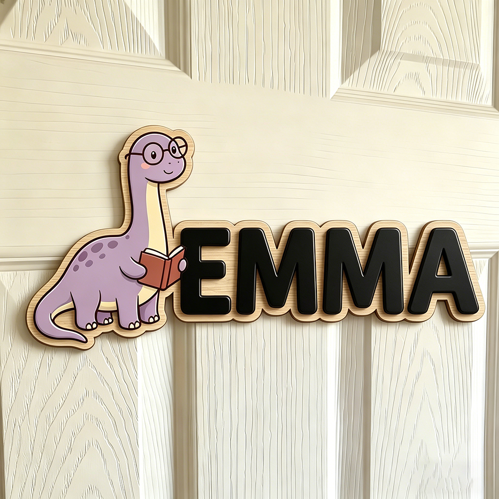 Whimsical Nerdy Dinosaur Custo - Baby Nursery Name incelemesi ve fiyatı