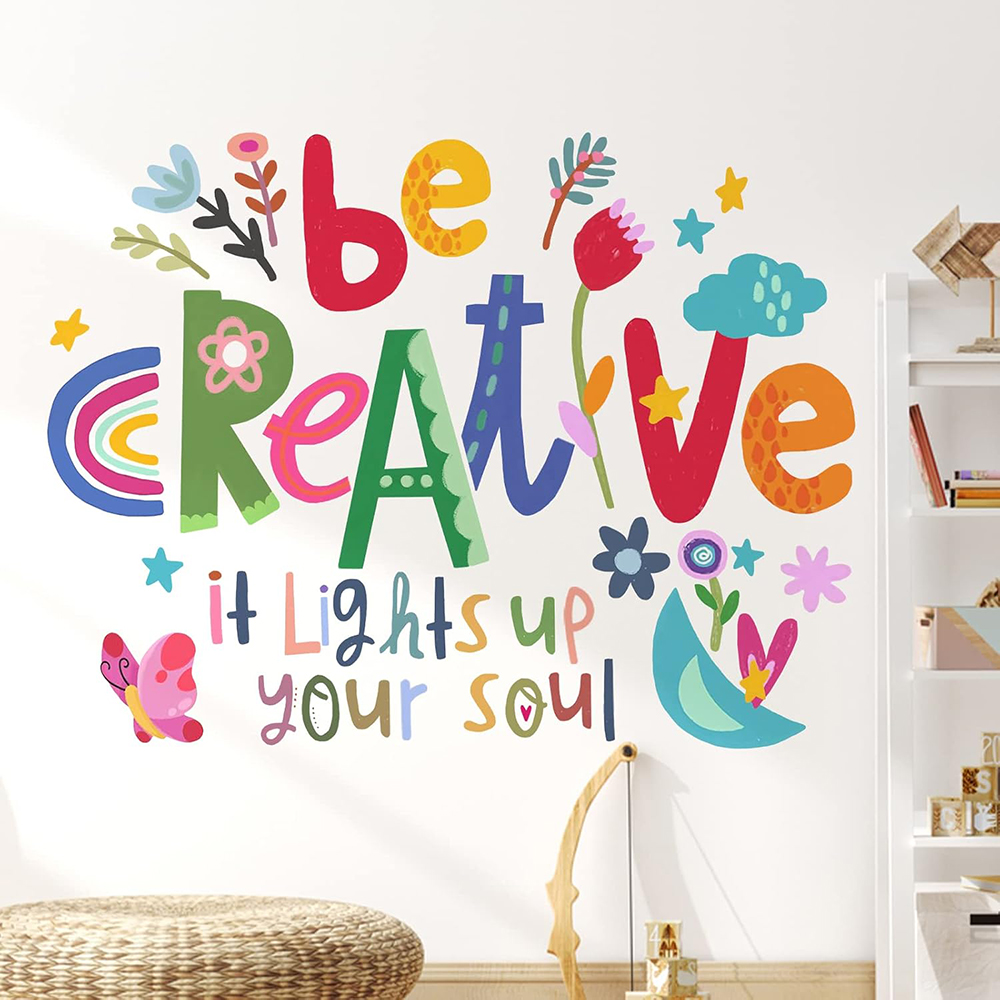 Be Creative Inspirational Quot - Baby Nursery Quotes incelemesi ve fiyatı