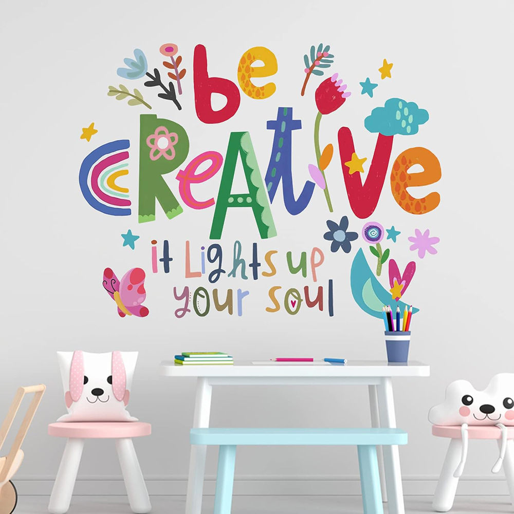 Be Creative Inspirational Quot - Baby Nursery Quotes incelemesi ve fiyatı
