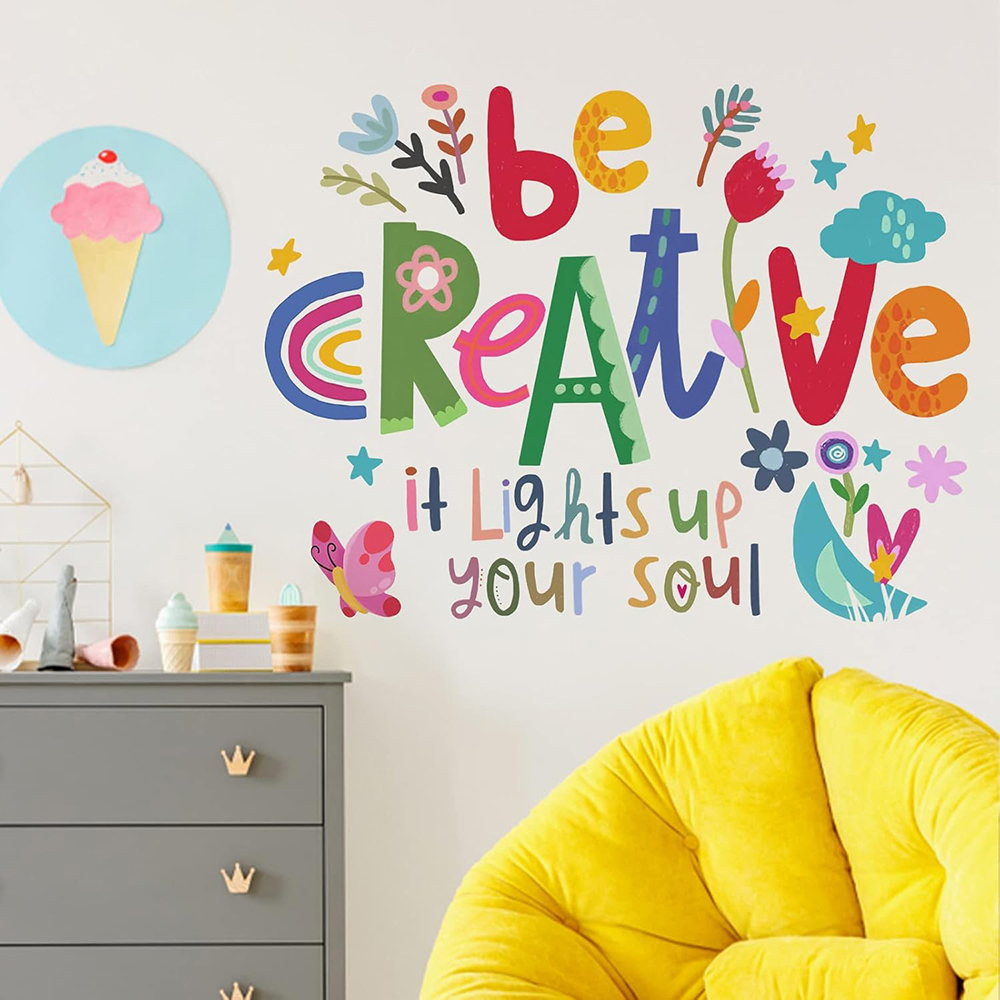 Be Creative Inspirational Quot - Baby Nursery Quotes incelemesi ve fiyatı