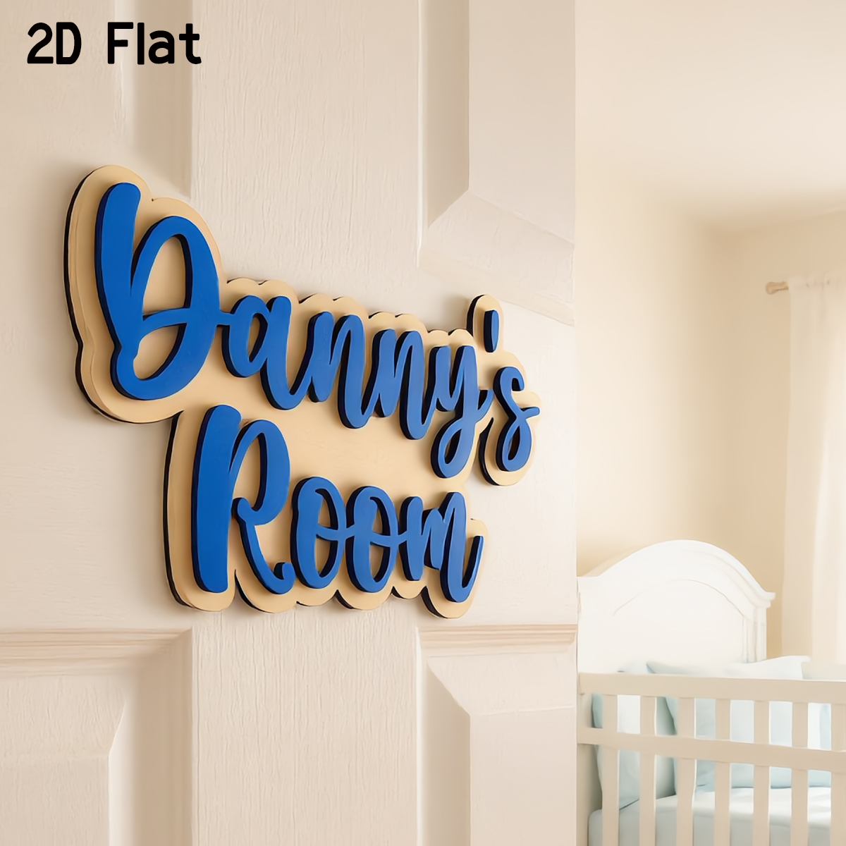 1Pc Cutom Blue Wooden Acrylic  - Baby Nursery Wall Decor incelemesi ve fiyatı