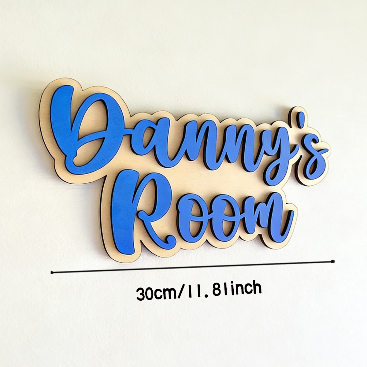 1Pc Cutom Blue Wooden Acrylic  - Baby Nursery Wall Decor incelemesi ve fiyatı