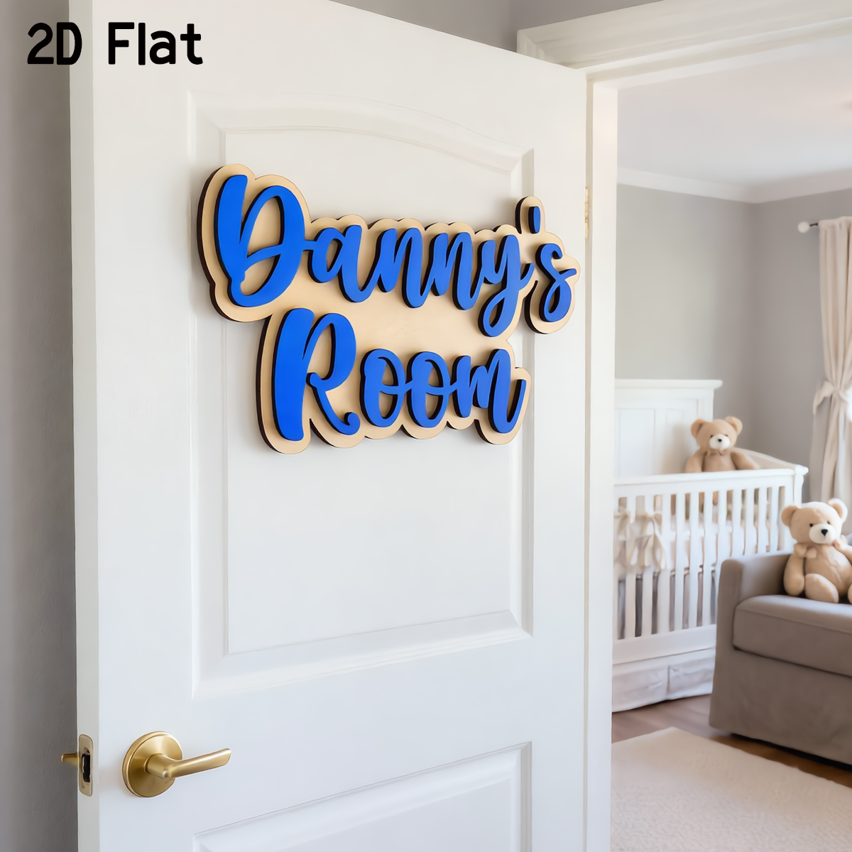 1Pc Cutom Blue Wooden Acrylic  - Baby Nursery Wall Decor incelemesi ve fiyatı