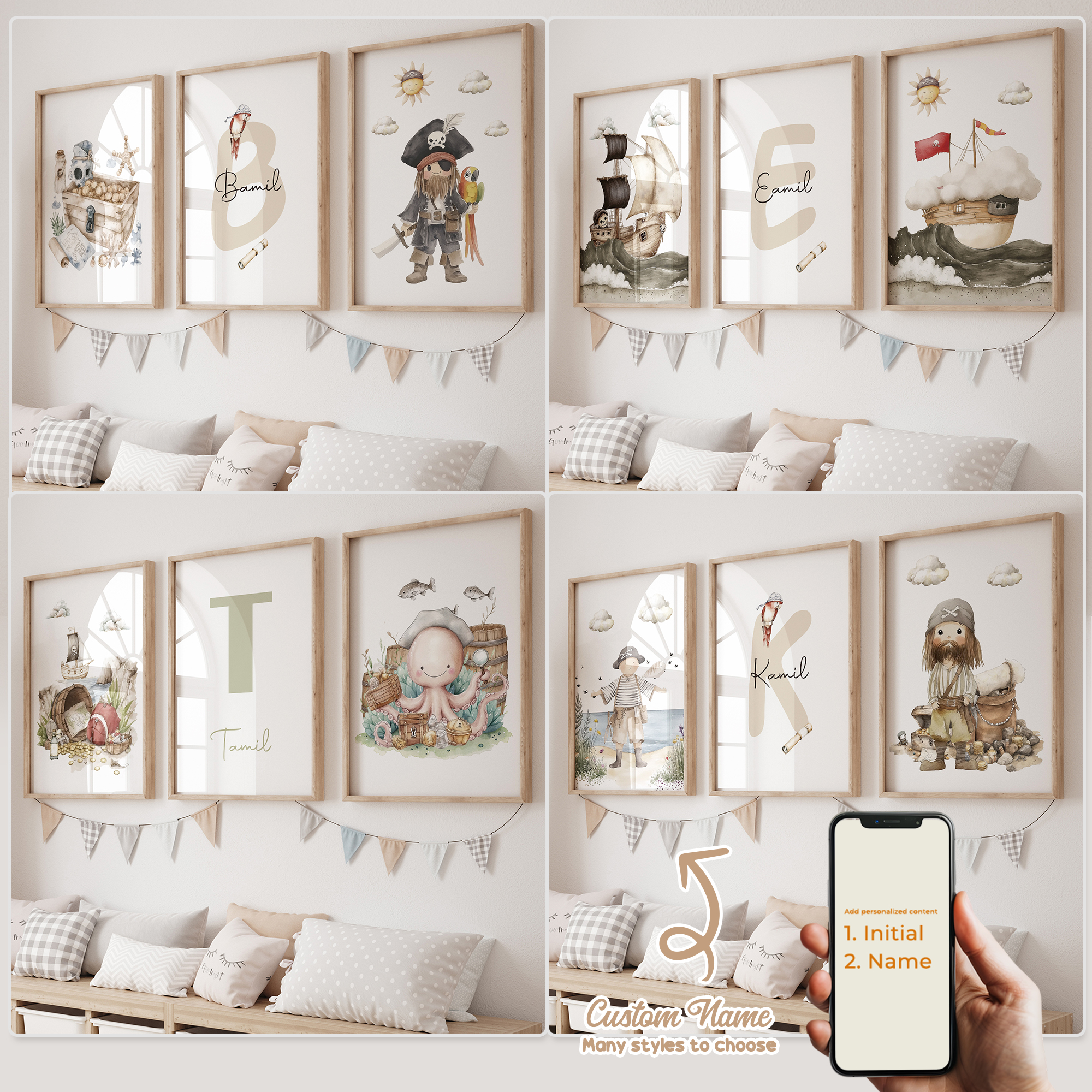 3pcs Personalized Custom Name  - Baby Nursery Name incelemesi ve fiyatı