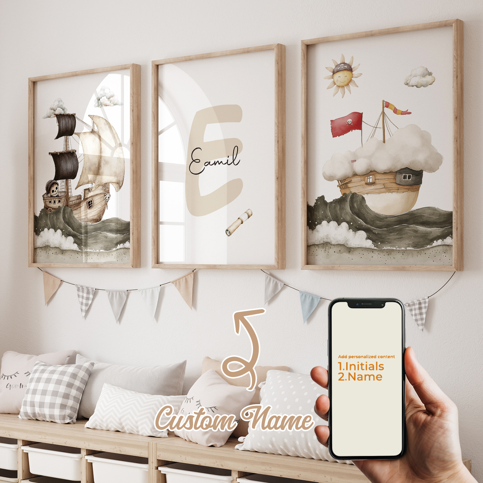 3pcs Personalized Custom Name  - Baby Nursery Name incelemesi ve fiyatı