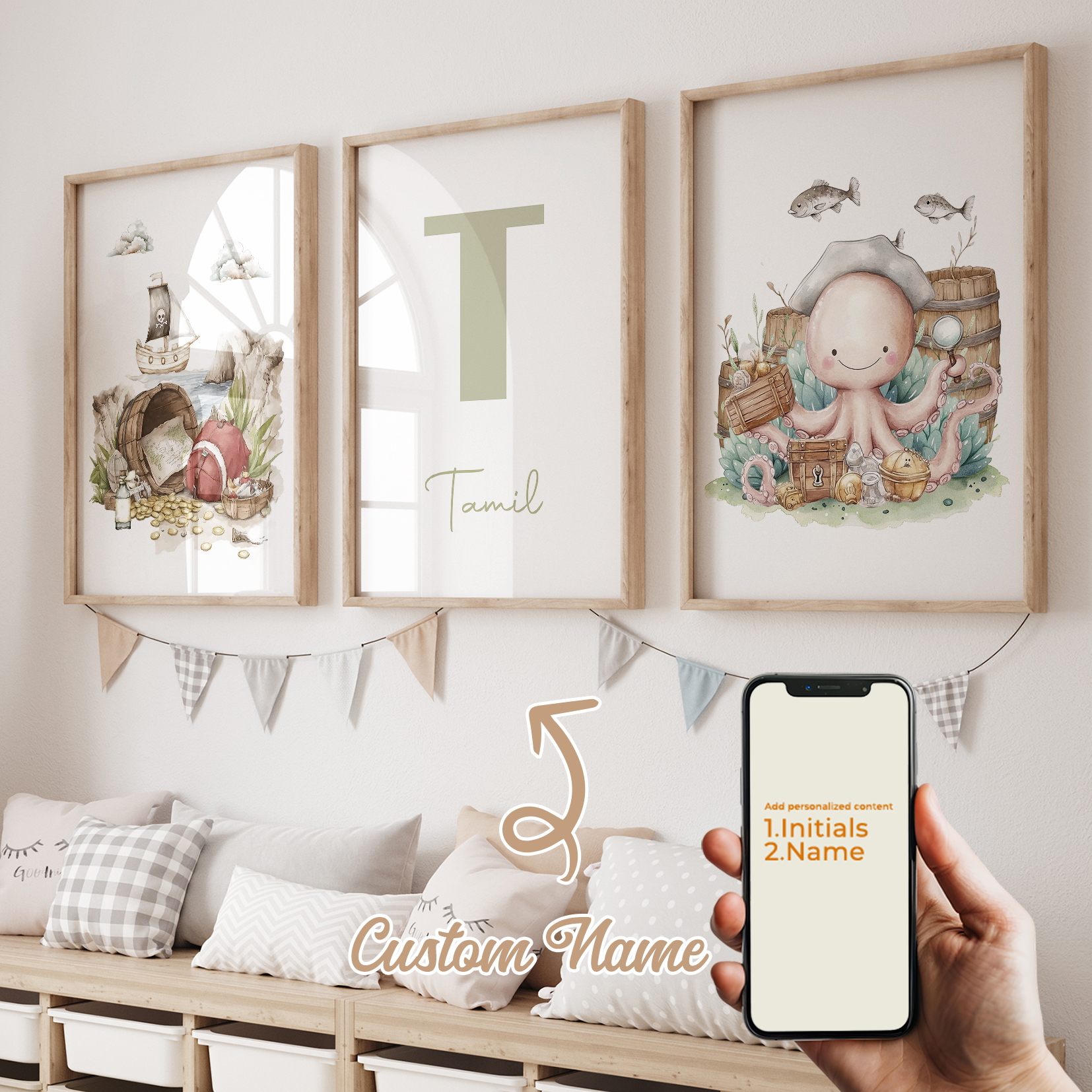 3pcs Personalized Custom Name  - Baby Nursery Name incelemesi ve fiyatı