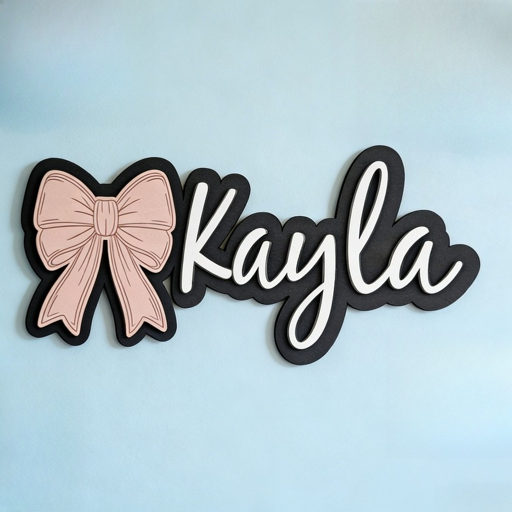 Customizable Bow-Shaped Wooden - Baby Nursery Name incelemesi ve fiyatı