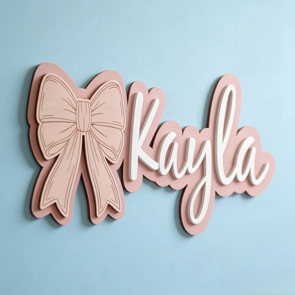 Customizable Bow-Shaped Wooden - Baby Nursery Name incelemesi ve fiyatı