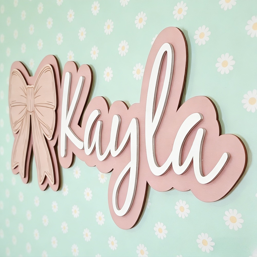 Customizable Bow-Shaped Wooden - Baby Nursery Name incelemesi ve fiyatı