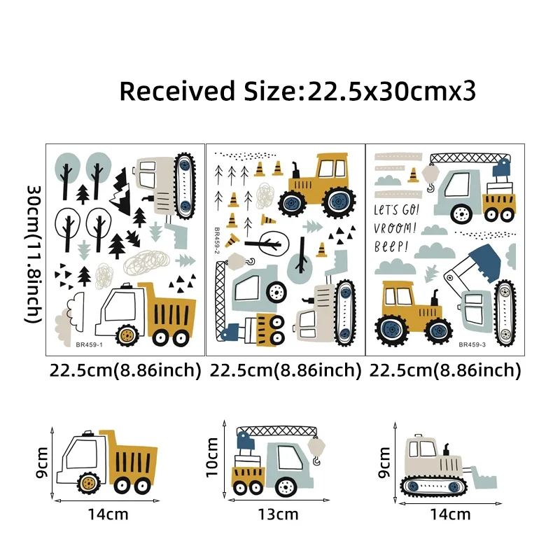 Hand Drawn Cute Cars Cargo Tru - Baby Nursery Needs incelemesi ve fiyatı
