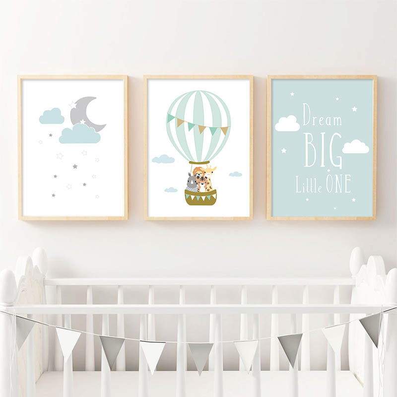 Balloon Moon Nursery Poster Wa - Baby Nursery Quotes incelemesi ve fiyatı