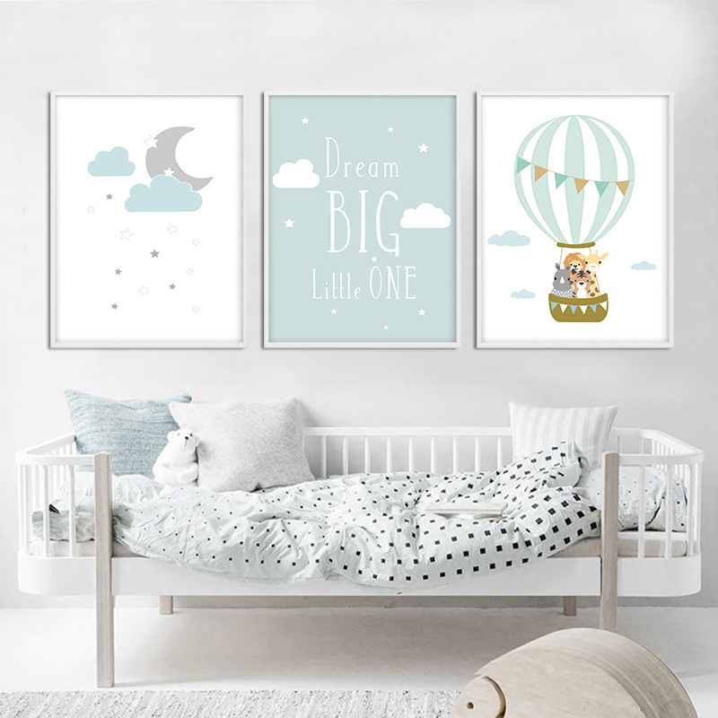 Balloon Moon Nursery Poster Wa - Baby Nursery Quotes incelemesi ve fiyatı
