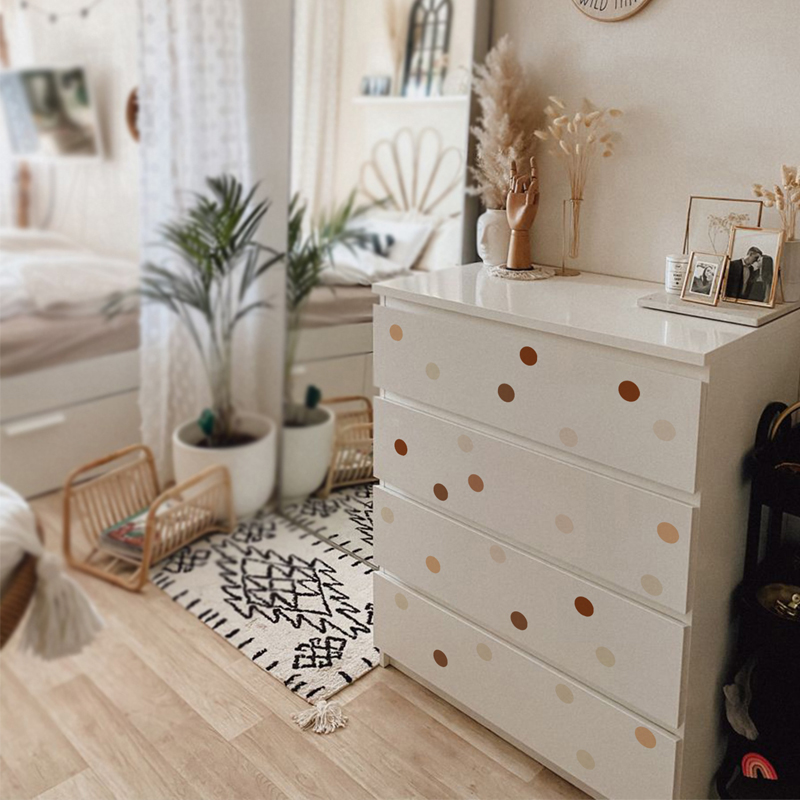 Creative Boho Polka Dot Wall S - Baby Nursery Vintage Decor incelemesi ve fiyatı