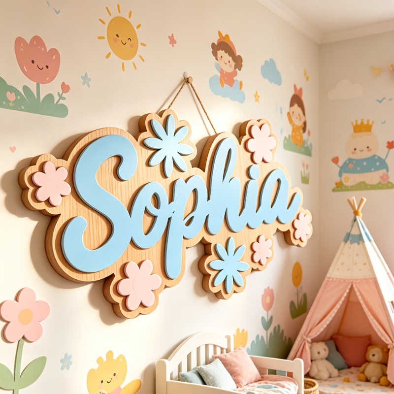 Personalized Floral Themed Nam - Baby Nursery Name incelemesi ve fiyatı