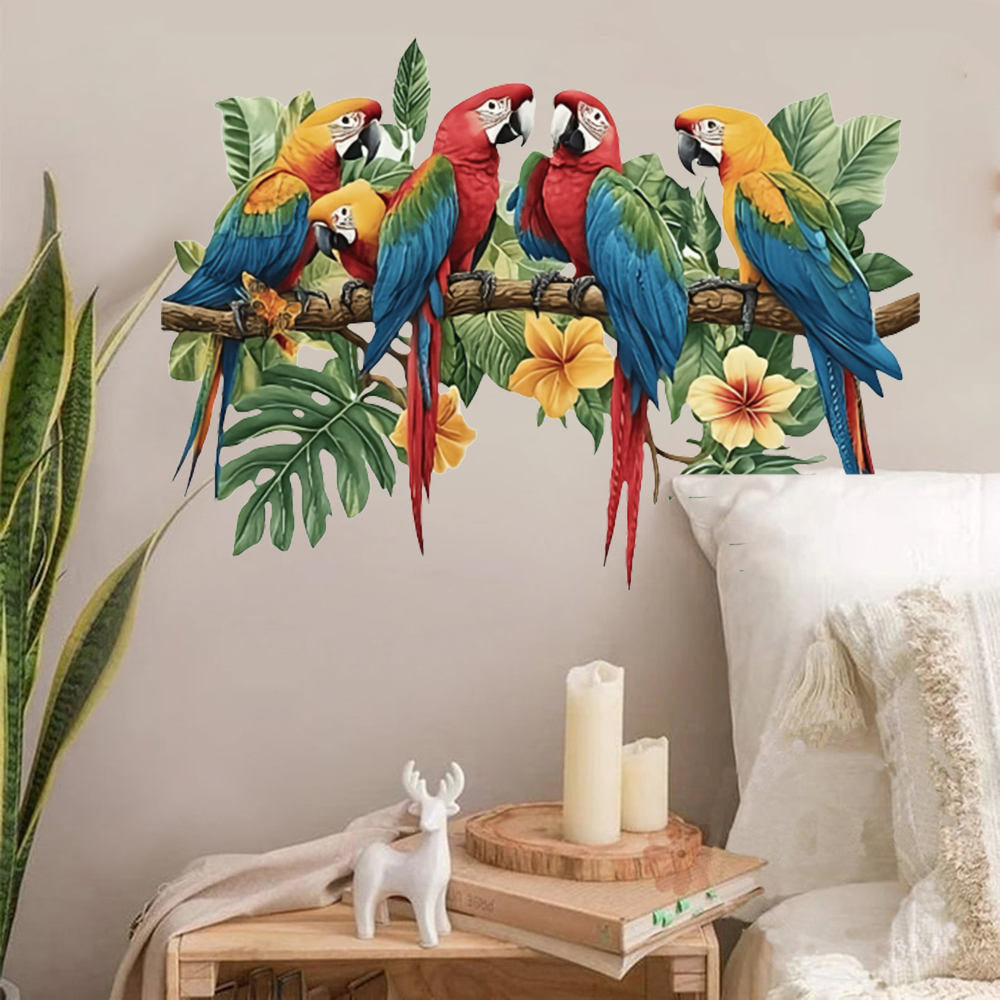 3Pcs Parrots on Branch Wall St - Baby Nursery Needs incelemesi ve fiyatı