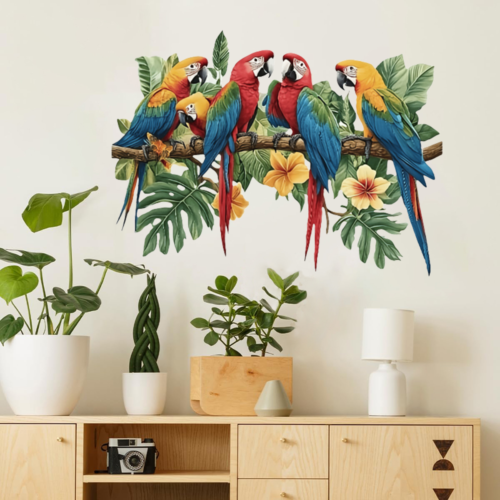 3Pcs Parrots on Branch Wall St - Baby Nursery Needs incelemesi ve fiyatı