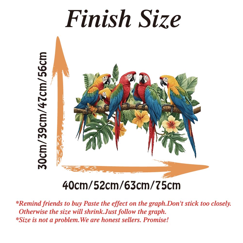 3Pcs Parrots on Branch Wall St - Baby Nursery Needs incelemesi ve fiyatı