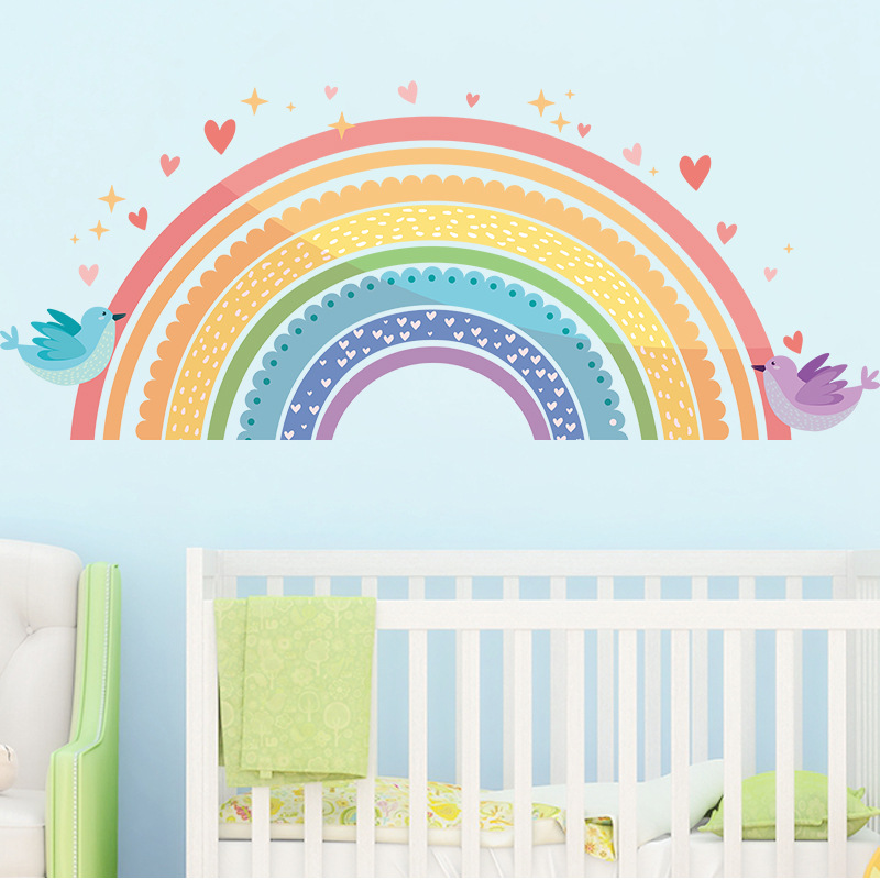Colorful Rainbow Bird Love Wal - Baby Nursery Needs incelemesi ve fiyatı