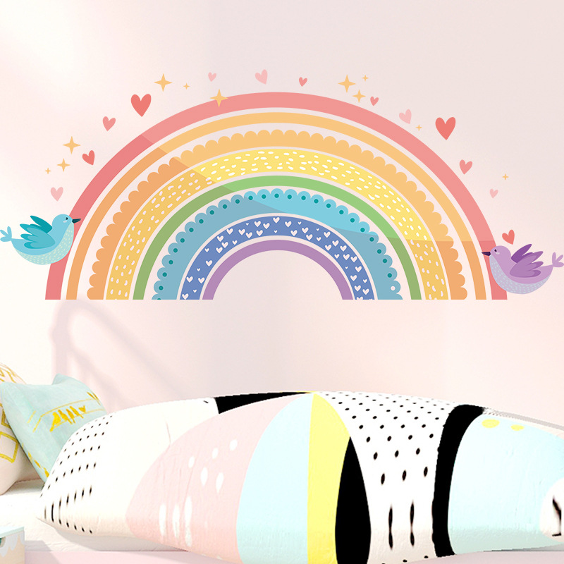 Colorful Rainbow Bird Love Wal - Baby Nursery Needs incelemesi ve fiyatı