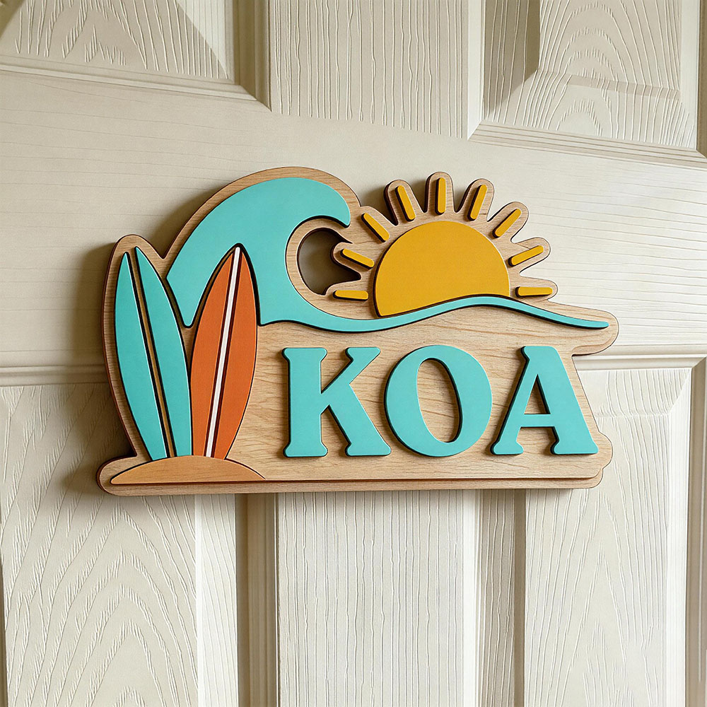 Custom Beach Wave Surfboard Su - Baby Nursery Name incelemesi ve fiyatı