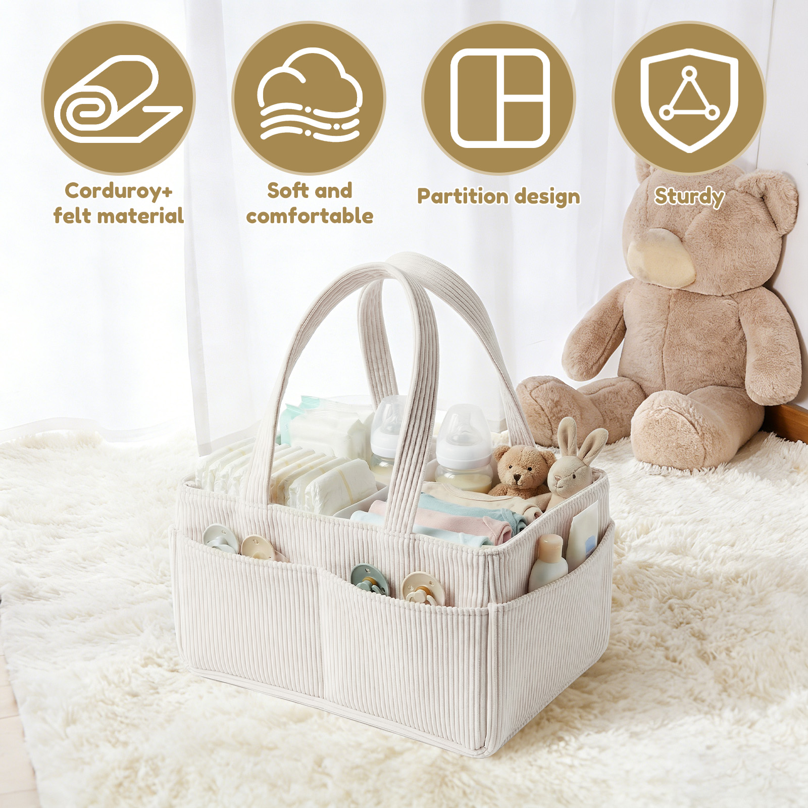 Baby Diaper Caddy Organizer Po - Baby Nursery Organiser incelemesi ve fiyatı