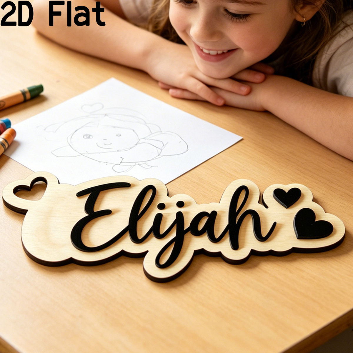 1Pc Custom Love Decor Wooden A - Baby Nursery Wall Decor incelemesi ve fiyatı