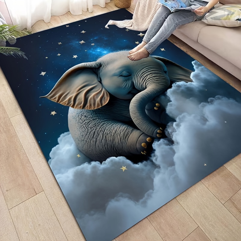 Dreamy Elephant Rug for Nurser - Baby Nursery Rug incelemesi ve fiyatı