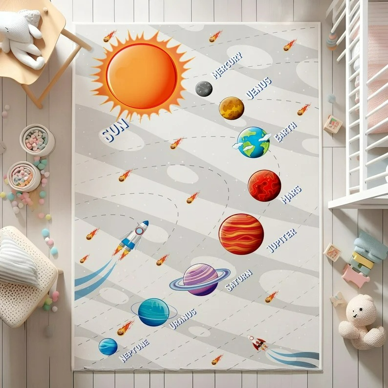Cartoon Universe Carpet Astron - Baby Nursery Rug incelemesi ve fiyatı
