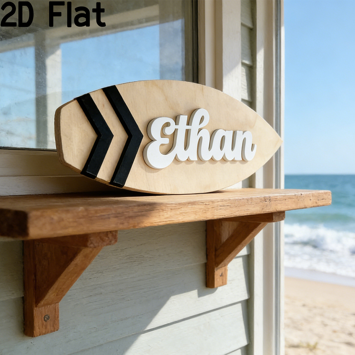 1Pc Custom Surfboard Wooden Ac - Baby Nursery Wall Decor incelemesi ve fiyatı
