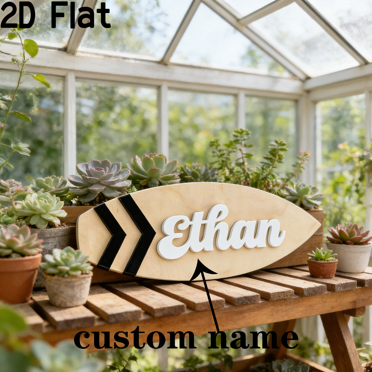 1Pc Custom Surfboard Wooden Ac - Baby Nursery Wall Decor incelemesi ve fiyatı